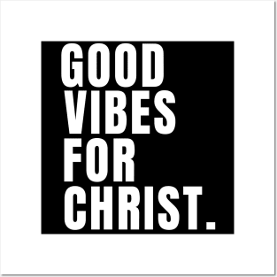 Good Vibes for Christ - WhiteText Unisex Christian Cotton T-Shirt, Fun Retro Imagery, Trendy Spiritual Shirt, Christian Apparel, Comy, Soft Posters and Art